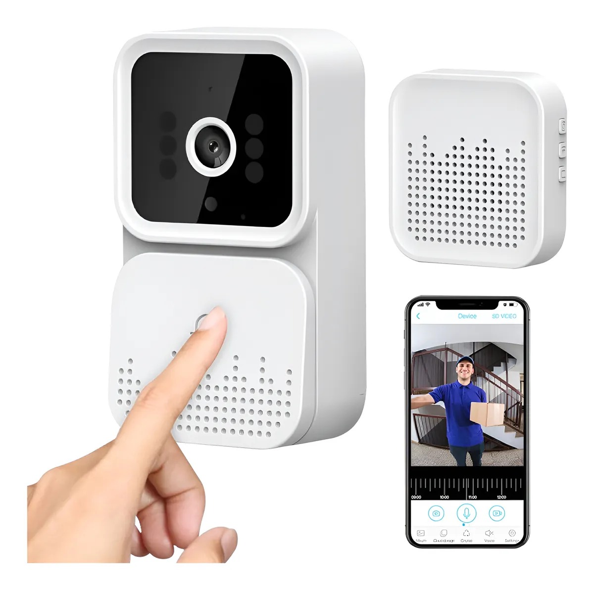 TIMBRE INALAMBRICO WIFI LUMI CON CÁMARA